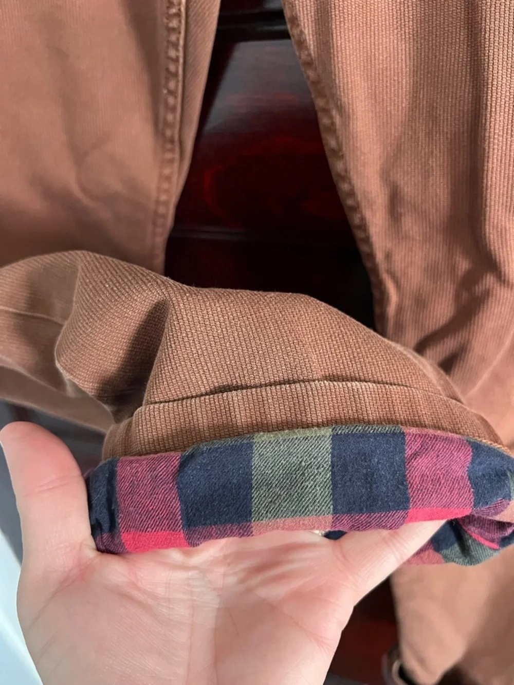 J Crew Men’s The Sutton Corduroy Pants Tan Plaid size 32x30